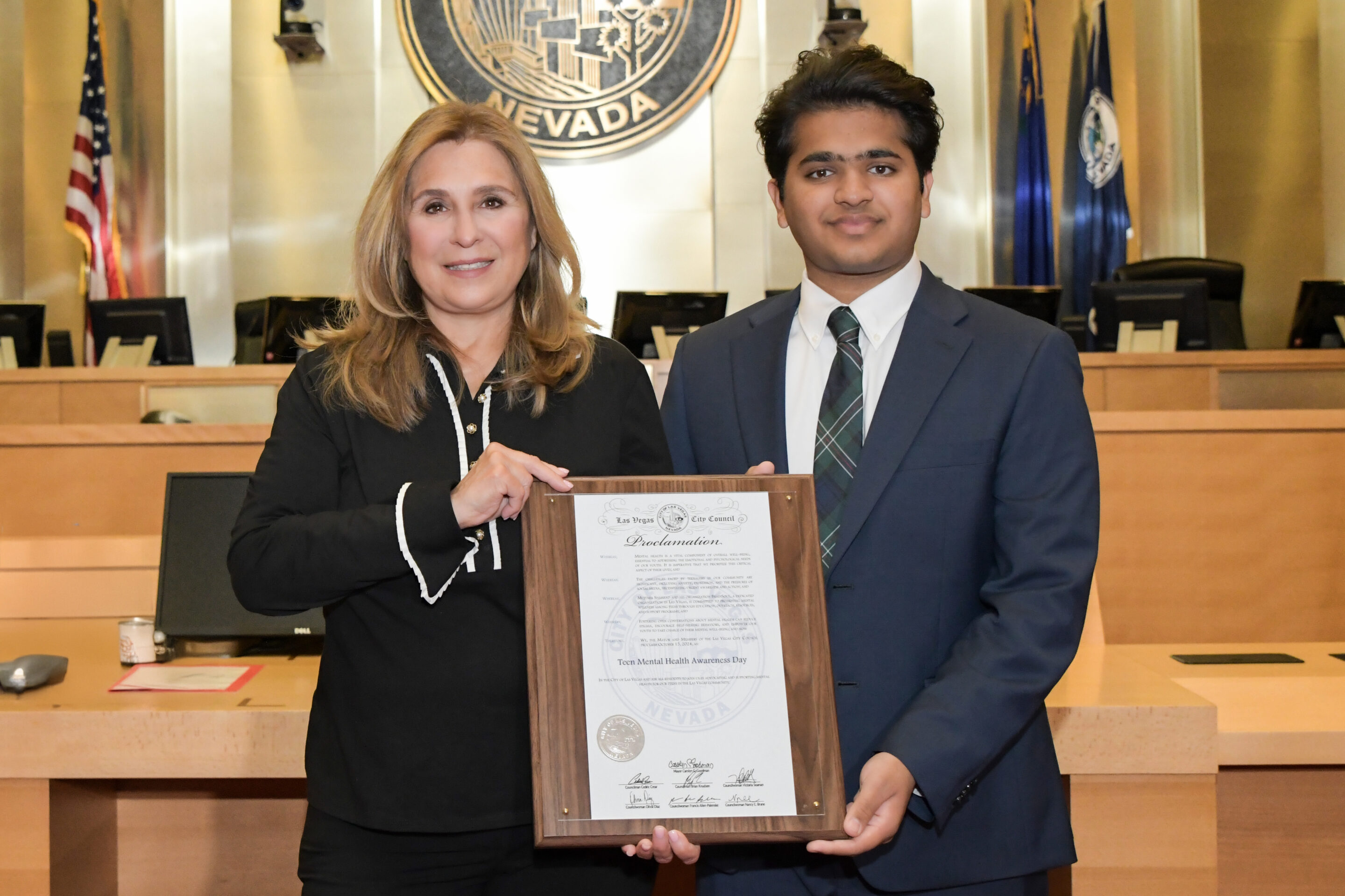 Mujtaba Shahzad Passes a Proclamation That Declares October 15th As Teen Mental Health Awareness Day